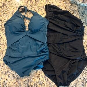 Lot of two MiracleSuit swimsuits size 12